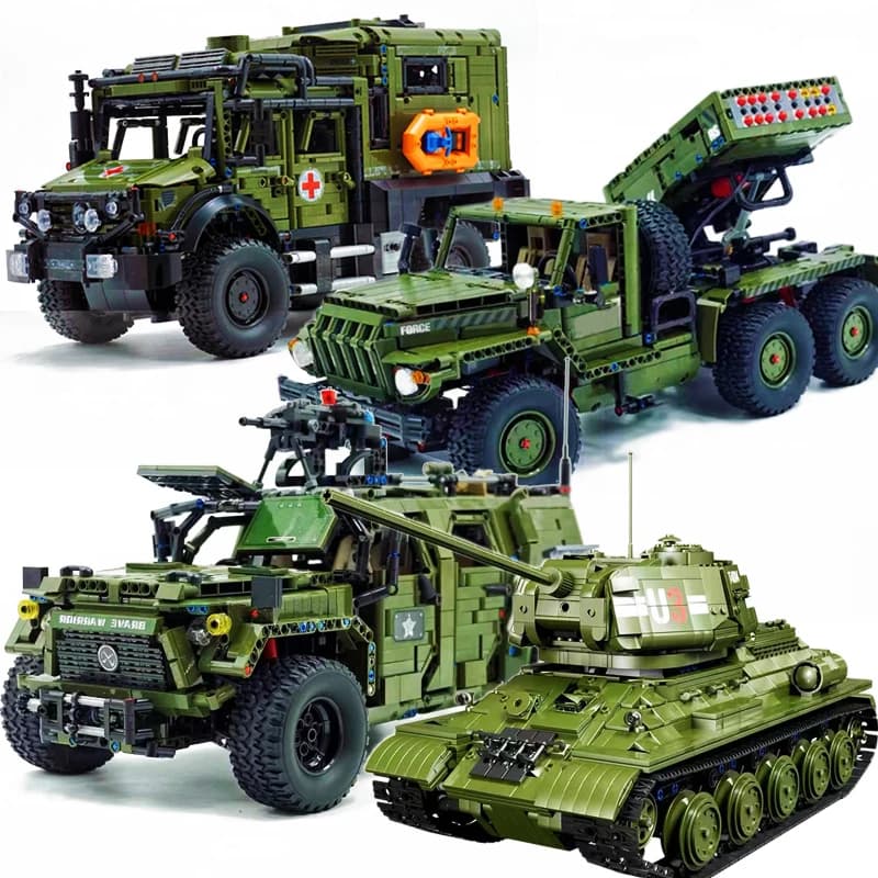 Tecnico RC Guerriero Fuoristrada Veicolo Building Block Militare Auto Blindata Modello Mattoni WW2 Soldato Giocattoli Per Il Regalo Del Capretto MOC