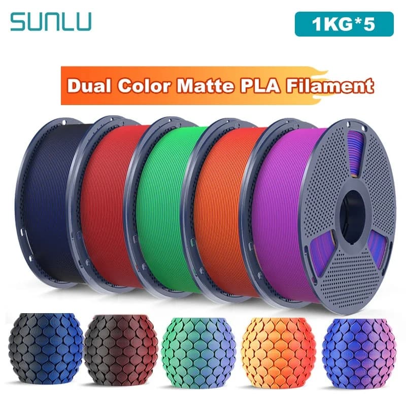 SUNLU Filament PLA matte 5 kg 2 kg 1 kg 1 kg (1.75 mm) 1 kg (2.2 lb) Filament PLA matte for 3D printer suitable for most FDM printers