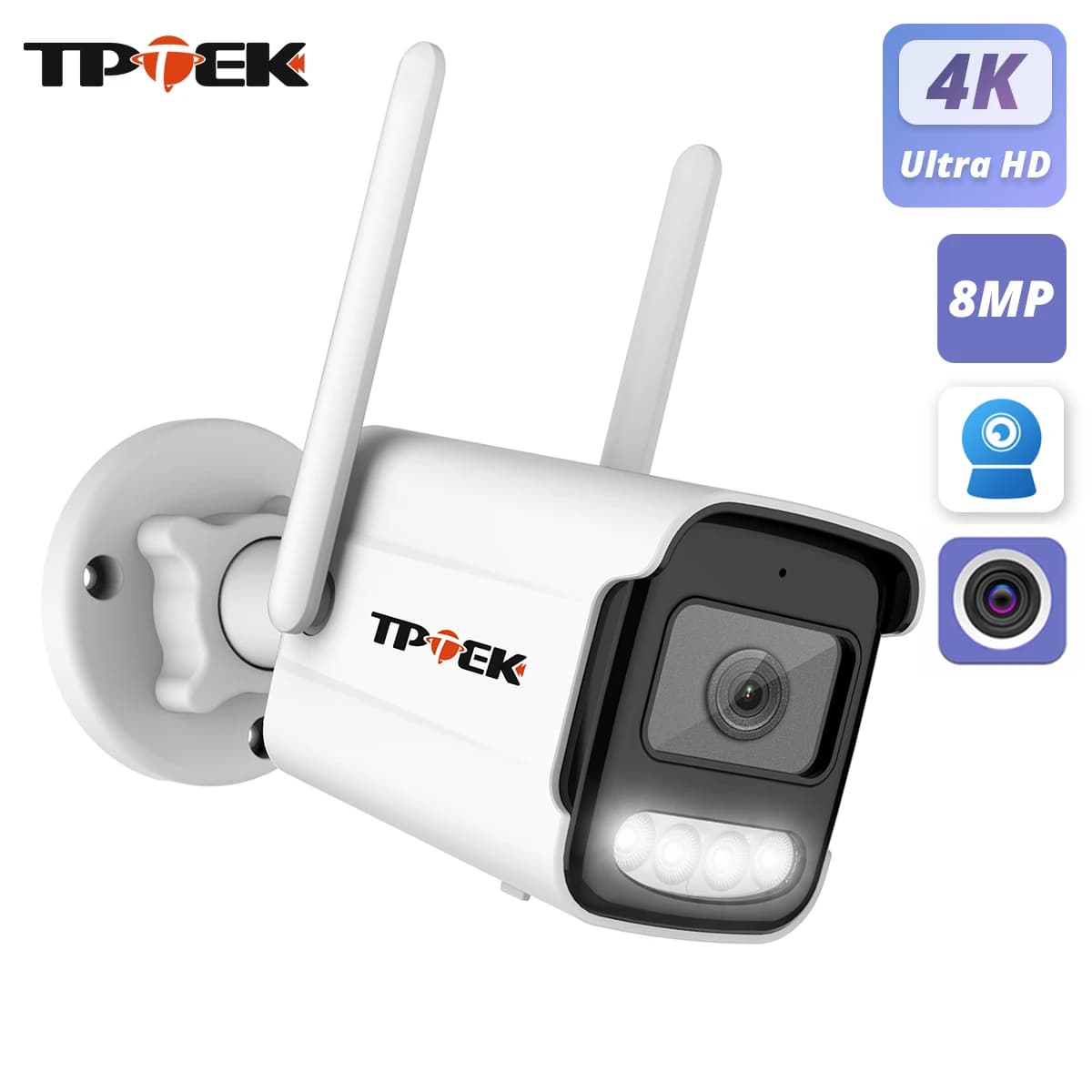 IP camera 4K 8MP Security camera WiFi external Wireless surveillance Wi Fi Bullet Video IP waterproof Home Camara CamHipro
