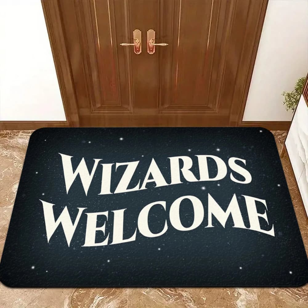Wizards Welcome Star Sky Door Mat basement entry game room cabin apartment household decor floor rug kitchen mats for floor