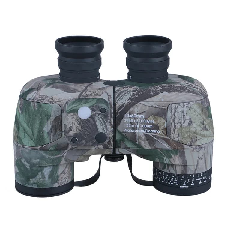 Telescopio binocolo Porro 10X50 potente impermeabile antiurto Marines con reticolo bussola telemetro