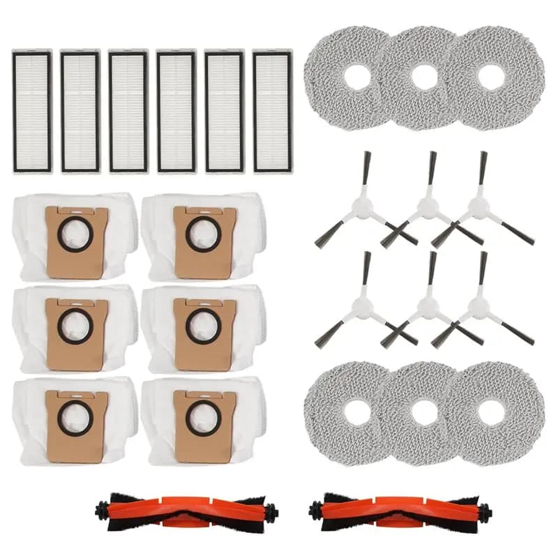 ABKJ-Per Robot Aspirapolvere X20+/X20 Plus Parti di Ricambio Accessori Spazzola Principale e Laterale Filtro Hepa Panno per Pulizia Sacchetto Raccoglipolvere