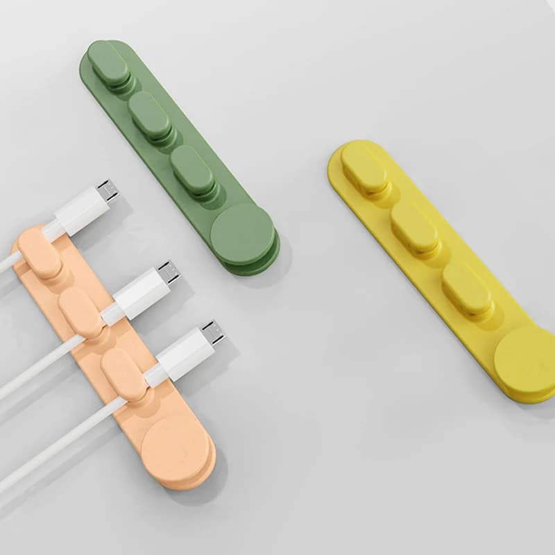 Clip per Cavi USB, Organizzatore per Cavi da Scrivania, Supporto per Cavi Laterale per Letto e Tavolo