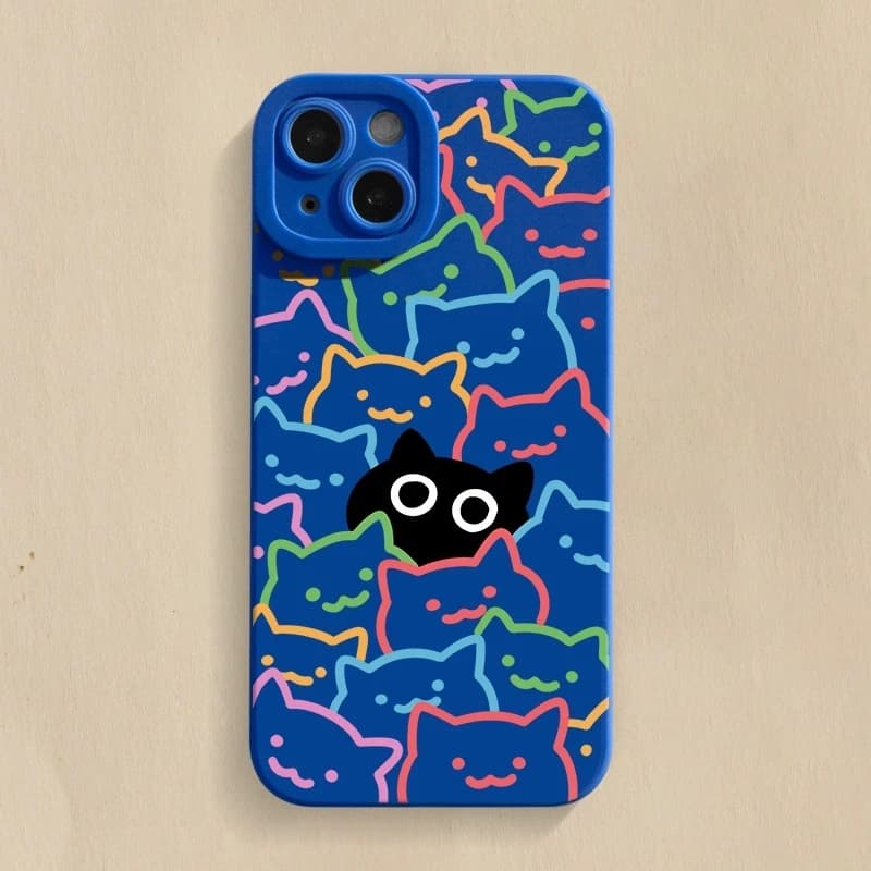 Una custodia per telefono con stampa gatto nero per Xiaomi 15 Custodie Xiaomi 14T 13T 12T Pro 13 12 11 Lite 5G 14 Poco F7 F6 F5 X6 X7 X3 M6 Pro Cover