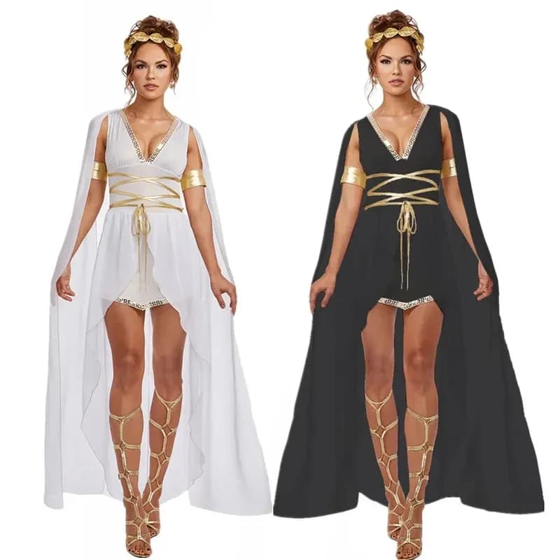 Adult Women Ancient Greek Roman Warrior Princess Costume Egyptian Cleopatra Costumes Halloween Cosplay Fancy Dress