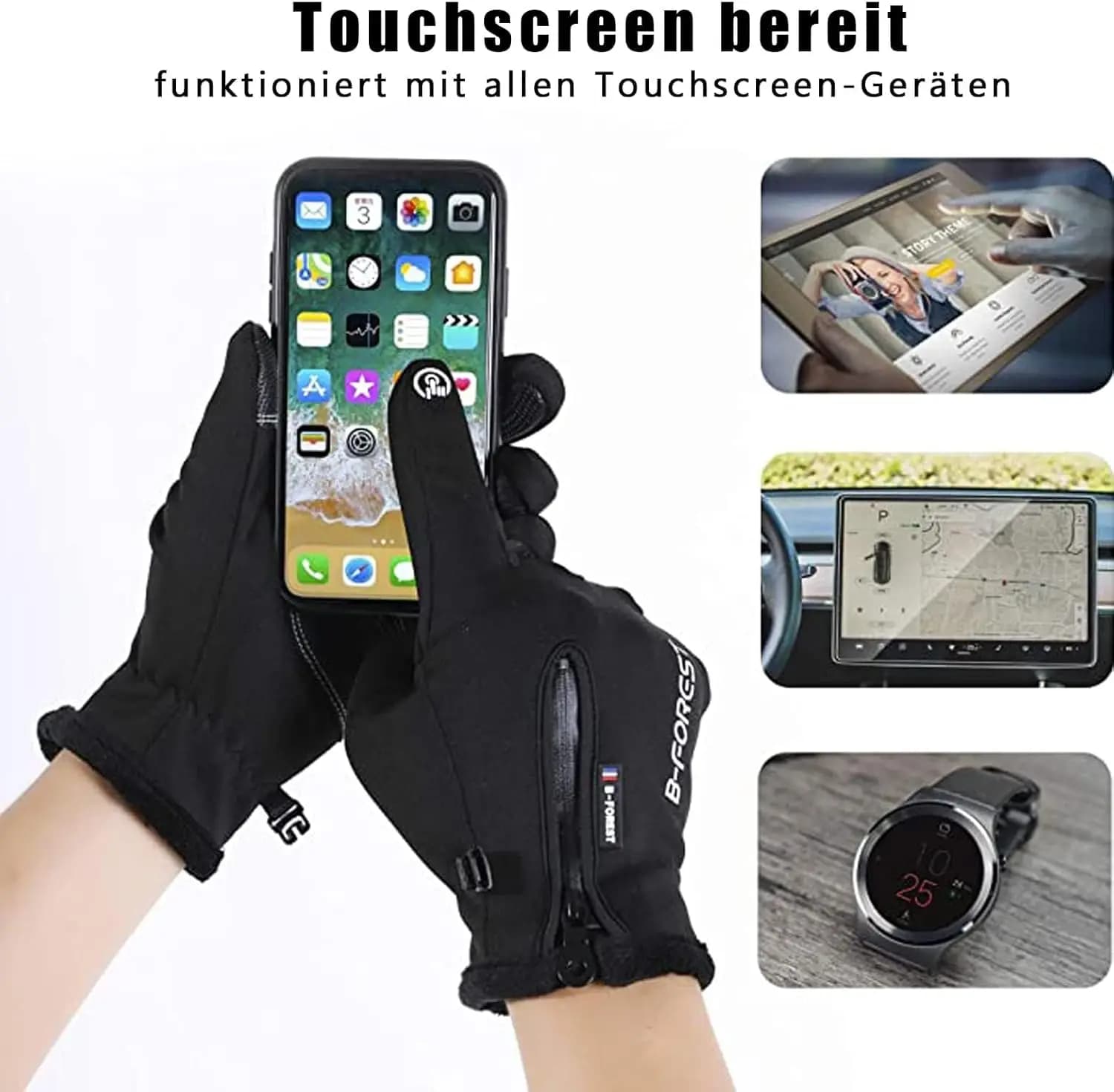 Winter Gloves Warm Running Gloves for Men and Women, Touchscreen Gloves for Cool Weather for Hiking, Driving, Cycling
