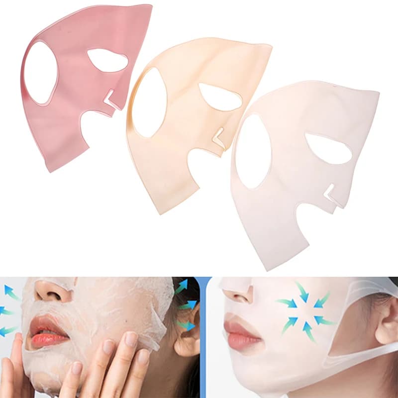 Maschera in Gel per Viso e Orecchie, Maschera in Silicone Riutilizzabile per Donne, Strumento per la Cura della Pelle, Appendibile