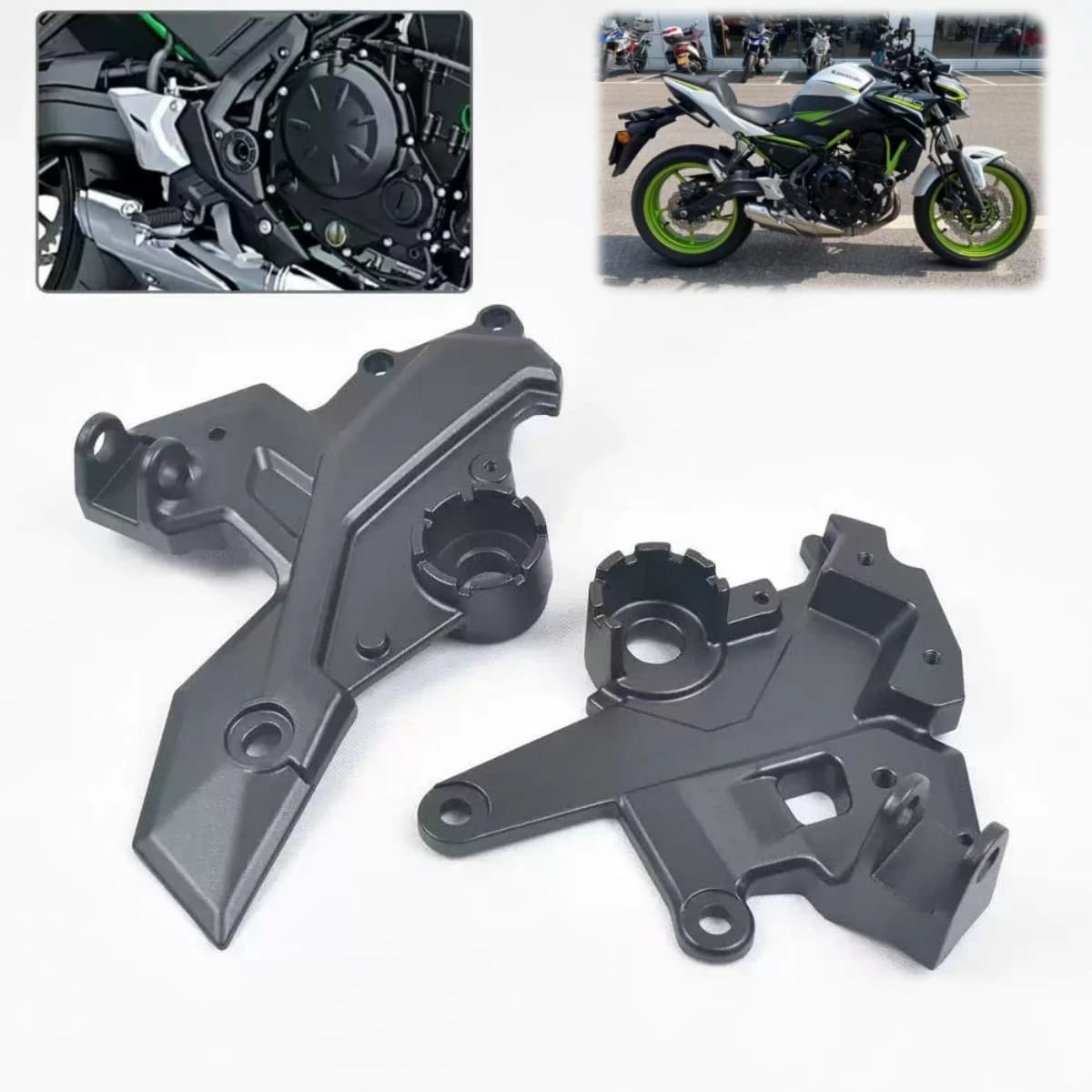 Poggiapiedi Anteriori Moto Pedane Staffa di Fissaggio Compatibili con Kawasaki Z650 Ninja 650 2017 2018 2019 2020 2021 2022 2023