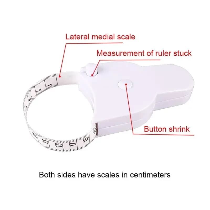 2-in-1 150cm Automatic Tape Measure Body Sewing Ruler Fitness Weight Loss Craft Centimeter Tool Kit