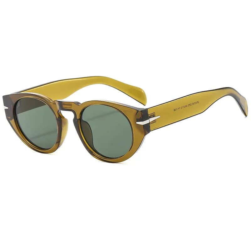 Occhiali da sole rotondi alla moda da donna Occhiali da sole classici vintage da uomo Steampunk Shades UV400 Oculus femminile ovale