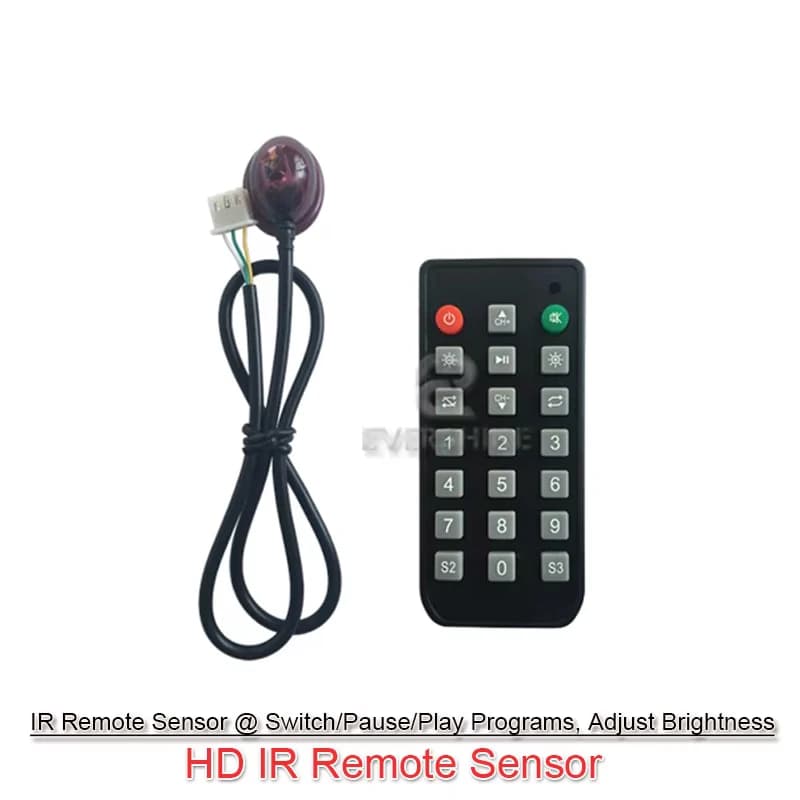 Telecomando a infrarossi Huidu per scheda di controllo Led monocolore HD-U63/U64/W63/W64/W64/W66/E62/E63/E64/WF4