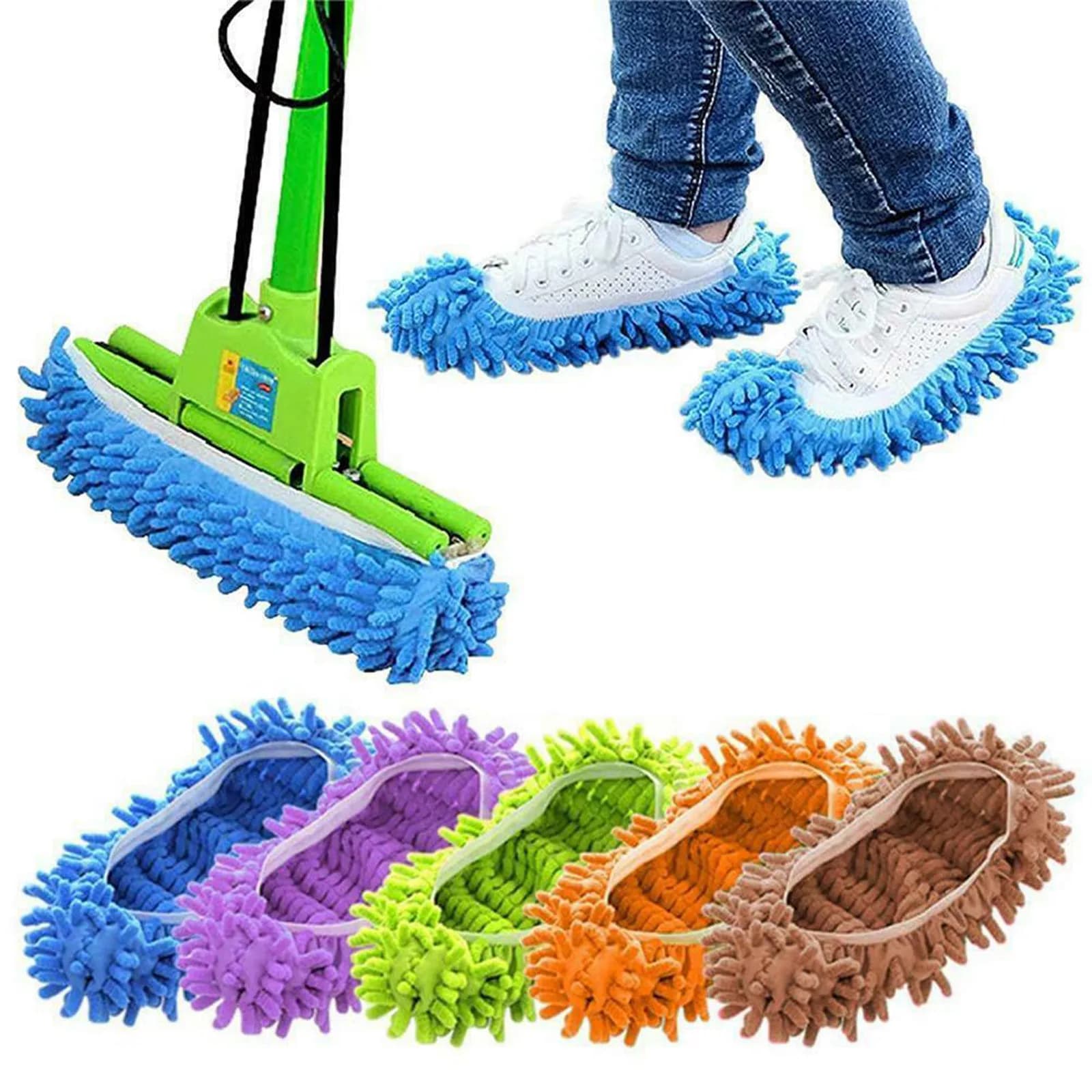 1/2/4PC multifunzione per la pulizia della polvere del pavimento pantofole scarpe Lazy Mopping Shoes pulizia del pavimento della casa scarpe per la pulizia in microfibra