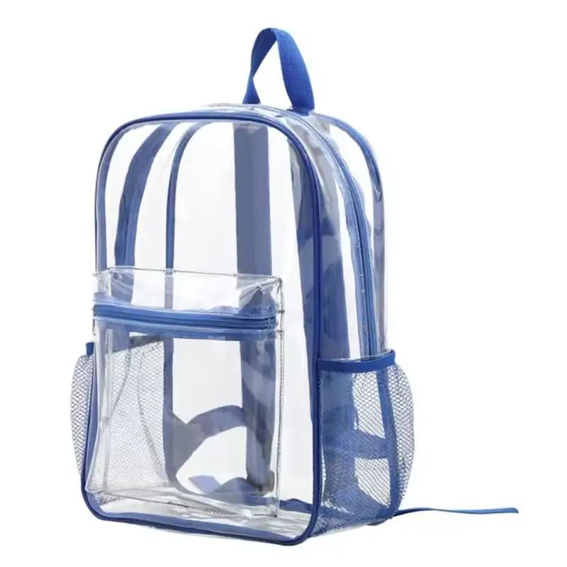 Travel Visible Backpack Large Capacity Waterproof Shoulders Bag Transparent PVC Outdoor Sports Fitness Knapsack Casual