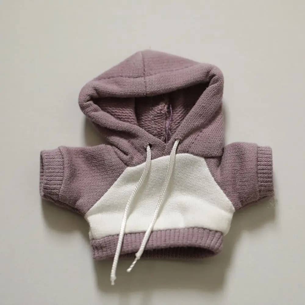 Vestiti per bambole in cotone Canottiera Felpa con cappuccio tinta unita 12 cm Vestiti per bambole Maglione a righe Nessun attributi Vestiti per bambole Bambola in cotone