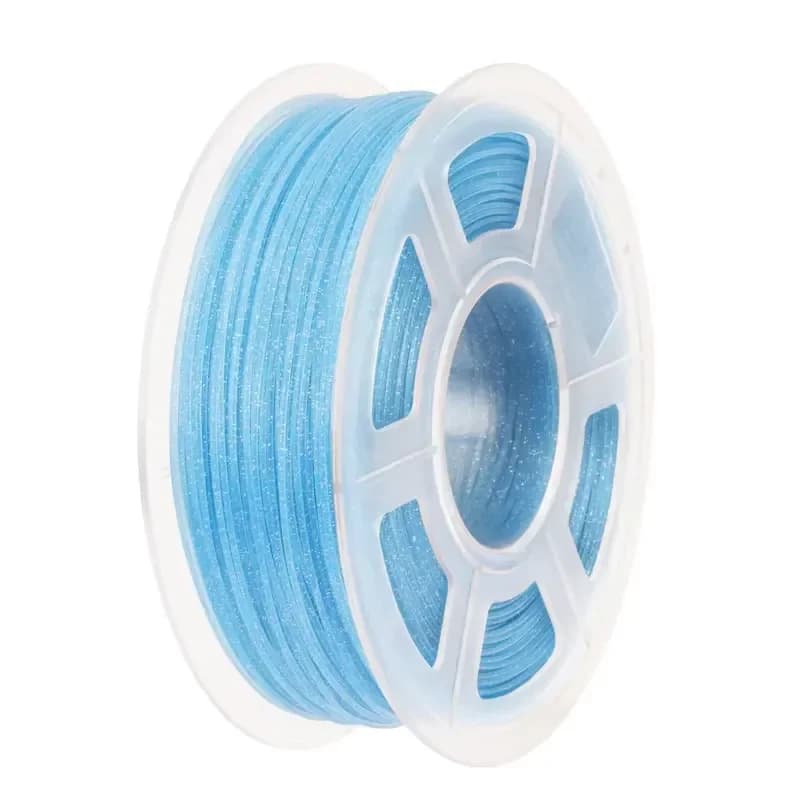 1.75mm Twinkling Blue Industrial Grade PLA Filament 2.2lbs 1kg Coil Automatic 1-Year +/- 0.02mm Diameter Tolerance 7.14
