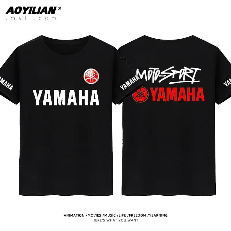 T-shirt per Appassionati di Moto Yamaha, Maglietta Personalizzata a Maniche Corte per Club e Team