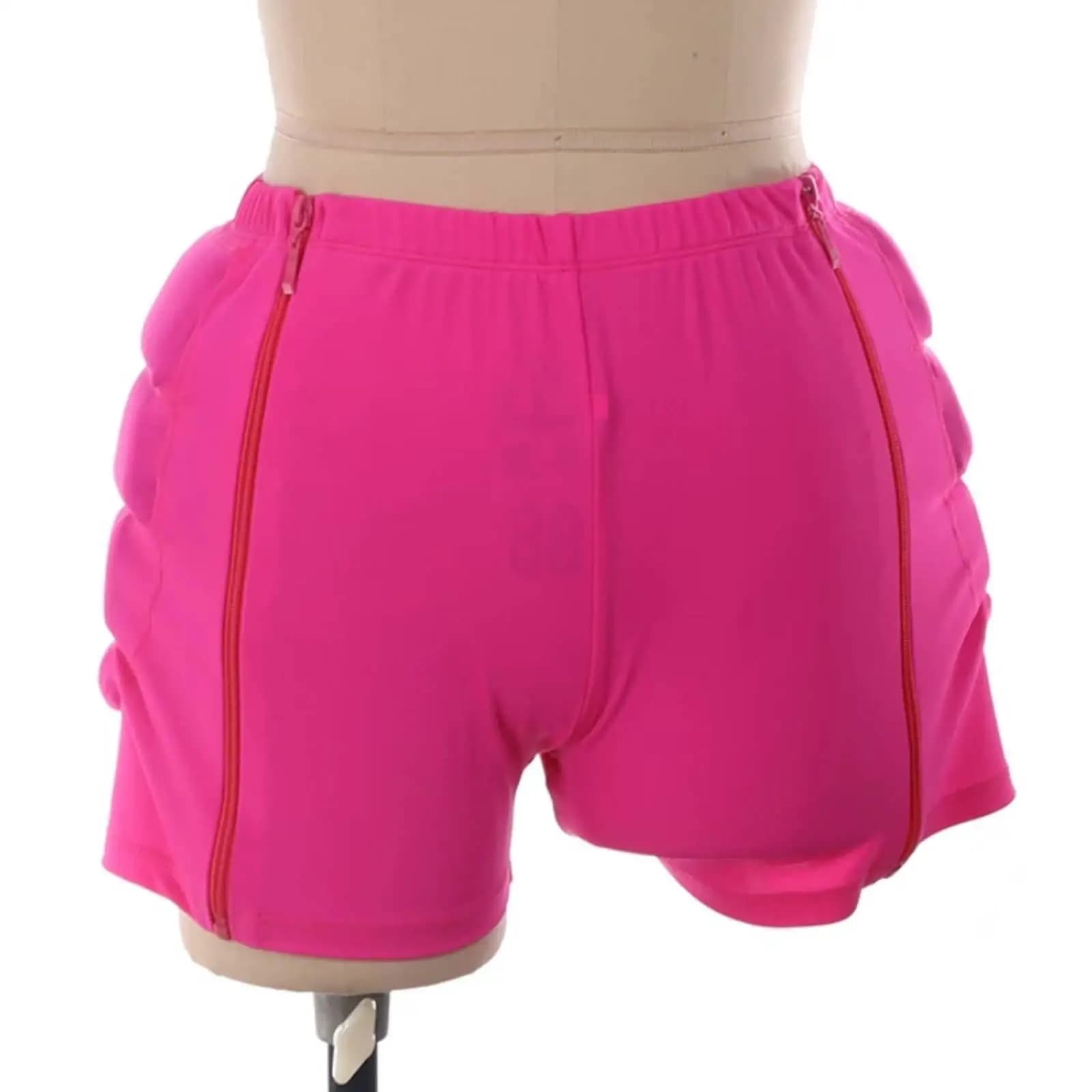 Ice Skating Impact-Resistant Shorts Black Padded Skating Shorts Elastic Waistband Tailbone Pants