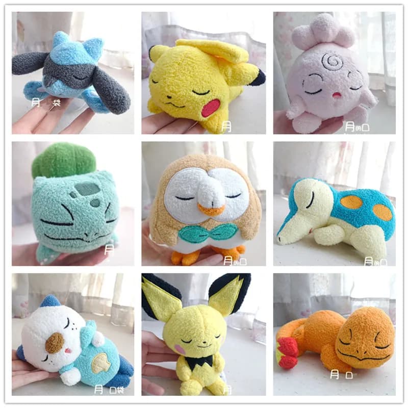 Kawaii Pokemon Plush Mini Sonno Pikachu Riolu Lgglybuff Rowlet Oshawott Cyndaquil Pichu Soft Togepi For Kids Newborn Gift