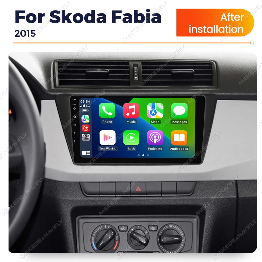 MEKEDE&NAVIFLY Android 14 For Skoda Fabia 3 III 2015-2019 Car Radio Stereo 2Din Autoradio Carplay Host unit Android touch screen