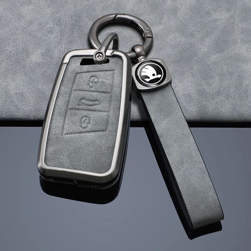 Nuova Cover Guscio Portachiavi Telecomando Auto in Lega per Skoda Superb A7 Kodiaq - Accessorio Auto Senza Chiave
