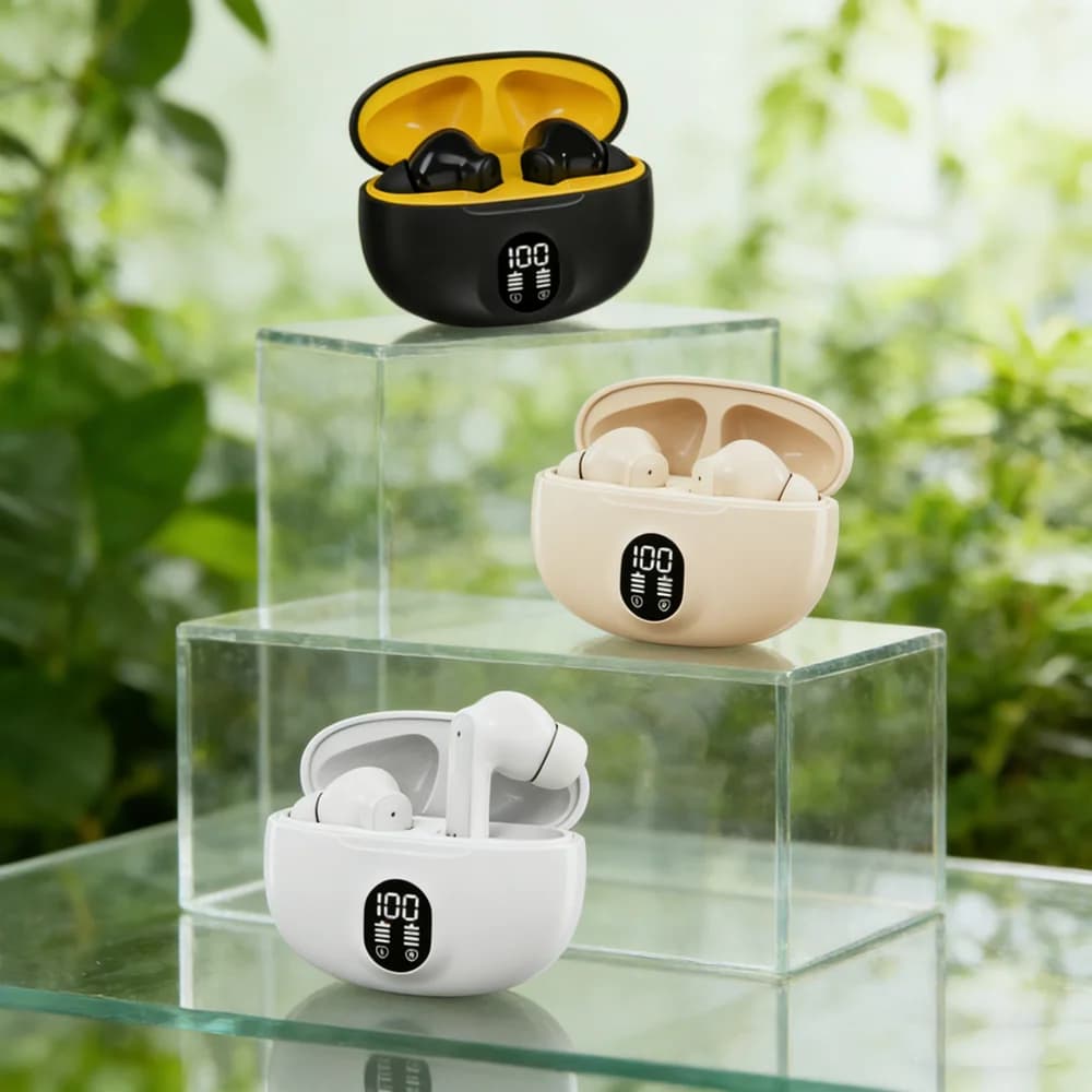Cuffie Bluetooth Fone TWS, auricolari wireless, auricolari Bluetooth, cuffie impermeabili con microfono per tutti gli smartphone