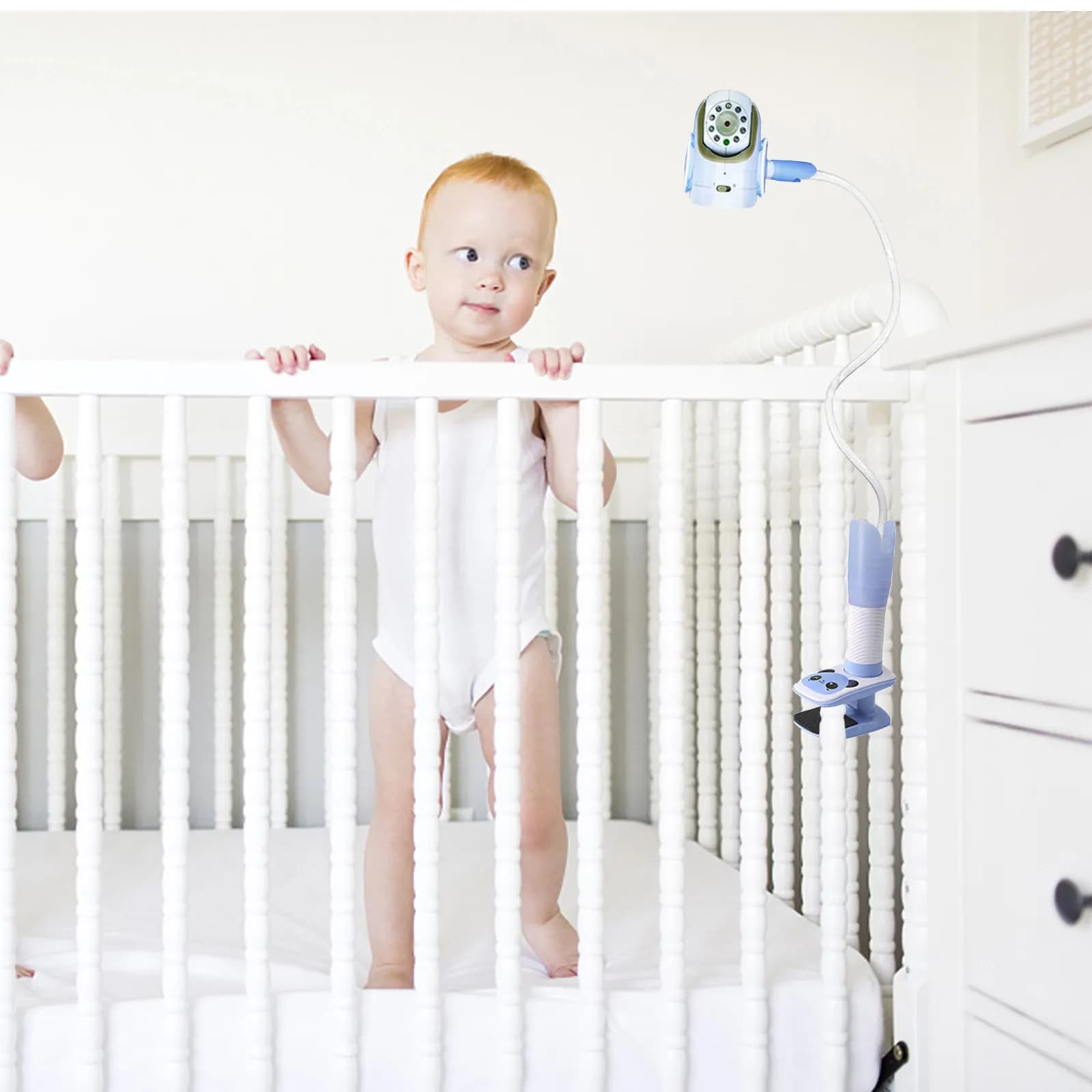 Universal Baby Camera Mount Rack 105Cm Adjustable Flexible Stand 360 Rotate Stable Baby Monitor Holder Bracket for Crib