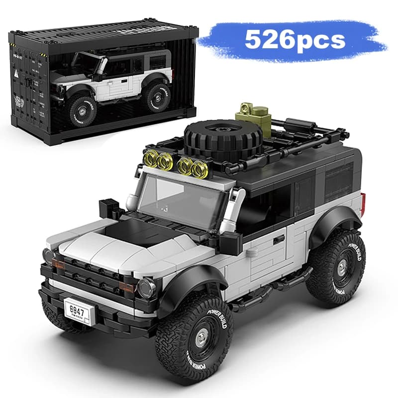 PB8847 Creative Off-Road Vehicle Building Blocks Toy Car Assembly Model DIY Construction Brick Toy Birthday Gifts for Kids Adult