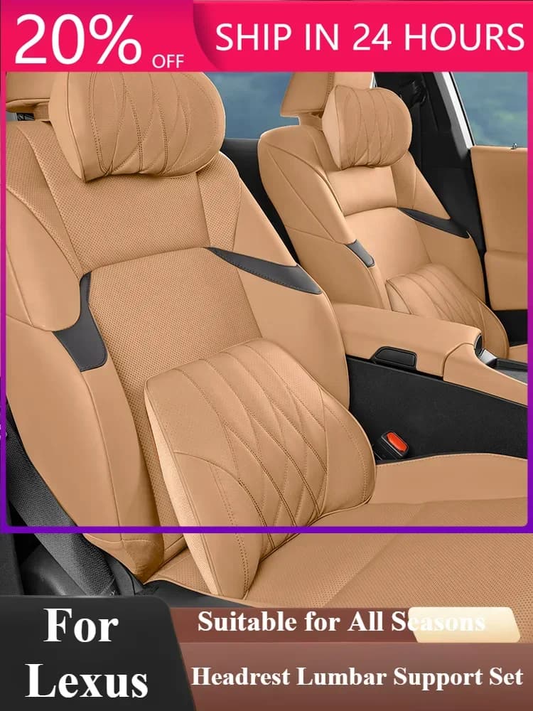 NEW Car Neck Pillow Headrest Cushion Lumbar Support Relieve Stress Car Seat Pillow For Lexus NX RX ES ES200 ES300h Accessories