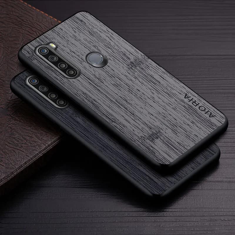 Case for Xiaomi Redmi Note 8 8T 8 pro funda bamboo wood pattern Leather new phone cover Luxury coque for Redmi Note 8T case