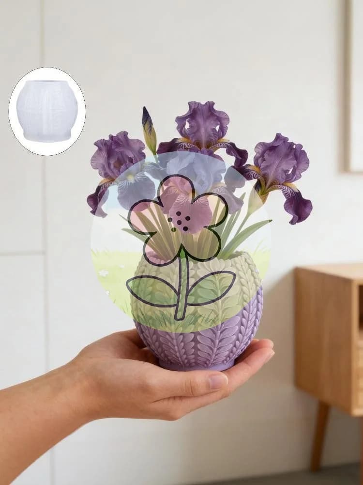☛Lavender Leaf Pattern Silicone Mold, 3D Wheat Ear Leaves DIY Flower Pot Mold/Scented Candle Jar, Home Decorative Ornaments
