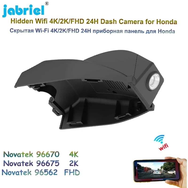 Jabriel UHD 2160P Auto DVR Video Recorder 4K Dash Cam Camera For Honda elysion Odyssey 2019 2020 2021 2022 Driving Recorder 2K