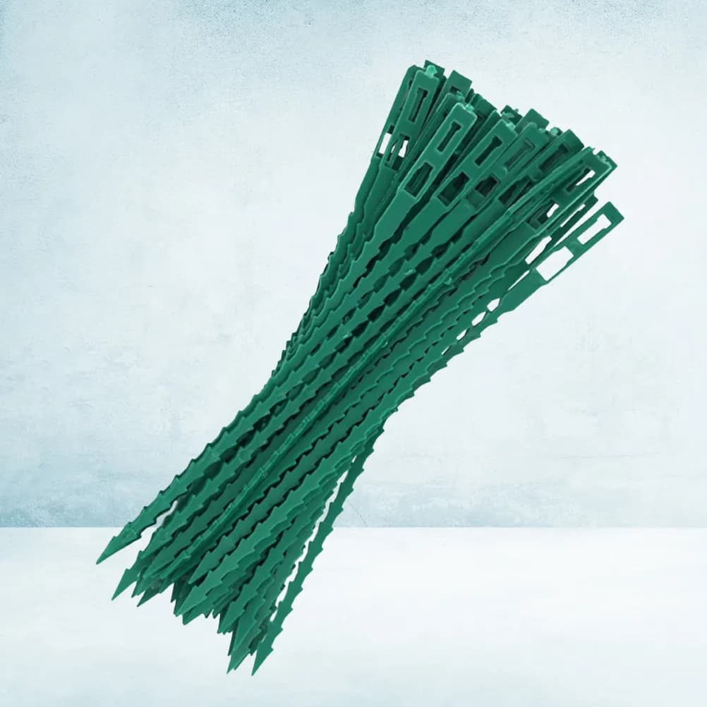 100pcs Garden Fish Bone Zip Ties 50 Long 50 Short Reusable Plant Support Straps For Vegetables Vines Climb Fixing Cable Ties
