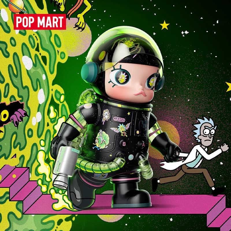 POP MART MEGA SPACE MOLLY 400% Rick e Morty Serie Cieca Scatola Guess Bag Giocattoli Bambola Cute Anime Figura Ornamenti Collezione Regalo
