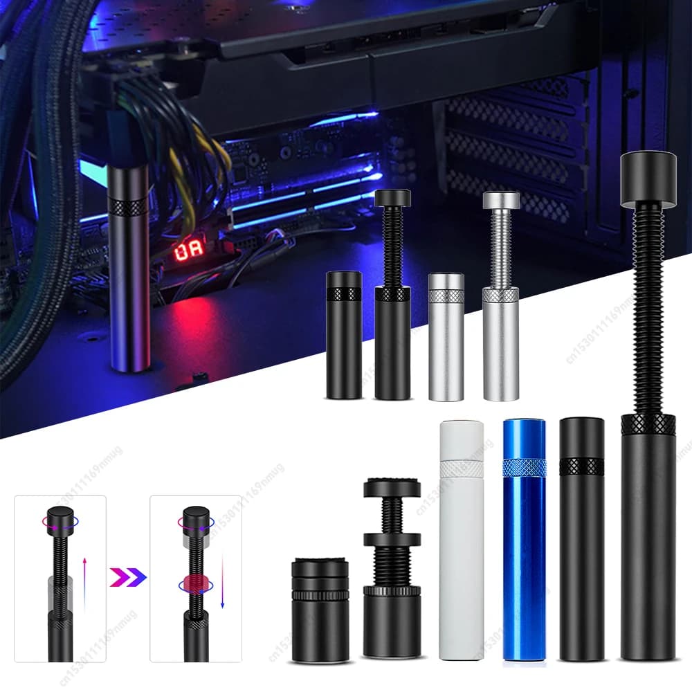 Supporto per supporto GPU per scheda grafica Supporto per scheda video rotante telescopica verticale Supporto per scheda video GPU in lega di alluminio
