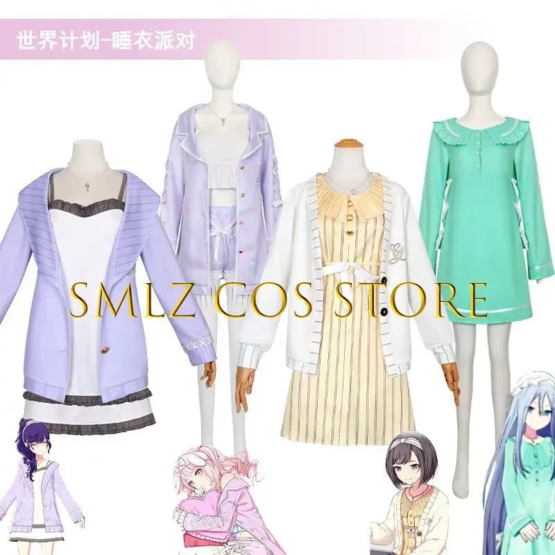 2026 Anime Akiyama Mizuki Asahina Mafuyu Shinonome Ena Yoisaki Kanade‌ Pajamas Woman Dress Cosplay Costume