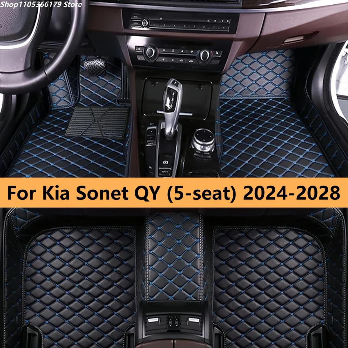 Tappetini Auto per Kia Sonet QY (5 Posti) 2024 2025 2026 2027 2028, Set Completo di Tappeti e Moquette per Veicoli