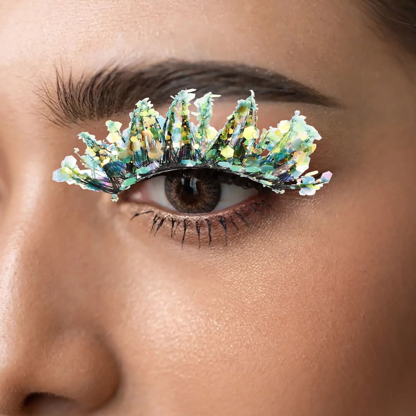 4 pairs of light fake eyelashes with natural appearance, reusable, light, colored, for cosplay, make-up, parties, everyday use