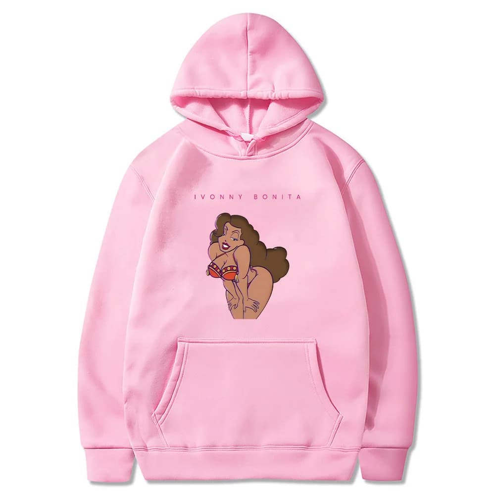 Karol G Ivonny Bonita Hoodie Man Woman Casual Vintage Cantante Print Graphics Fan Sweatshirt Design Casual Fleece Pullover