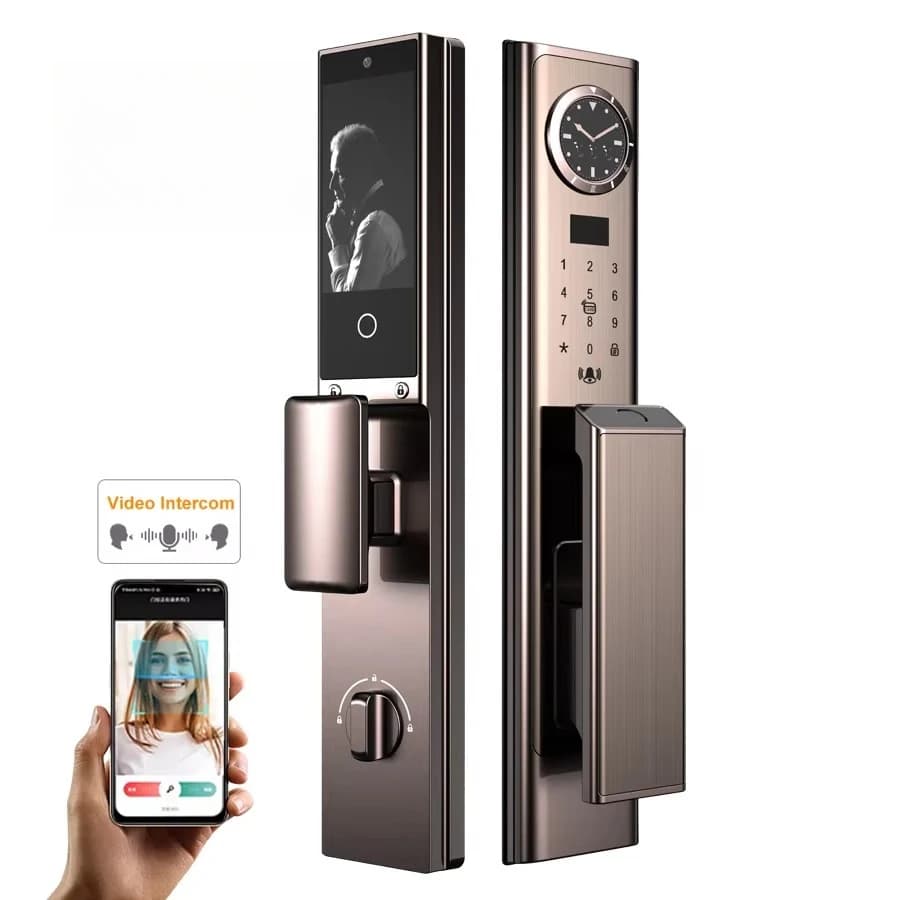 Riconoscimento facciale 3D Smart Door Lock Scheda biometrica automatica App Wifi Telecamera di sicurezza Serrature digitali per impronte digitali