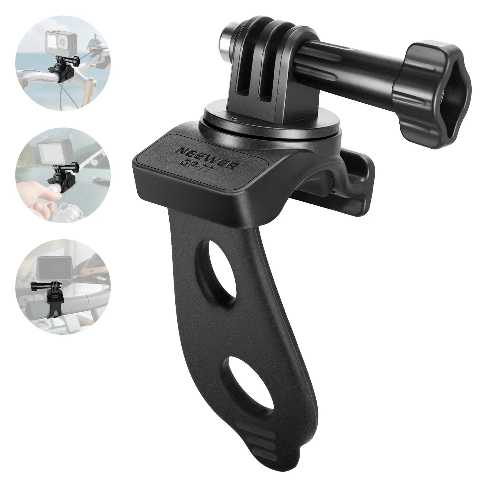 NEEWER GP-77 Flexible Adjustable Wrap Band Camera Mount Universal Secure Strap Holder for Action Cameras