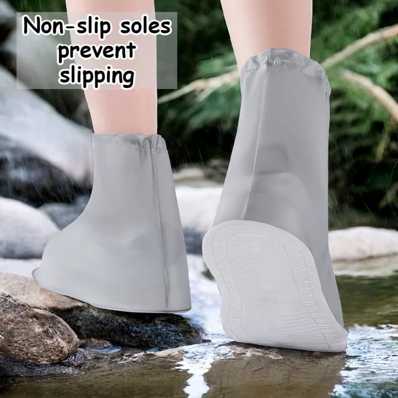 Copriscarpe Riutilizzabili Impermeabili in PVC, Protezione Antiscivolo per Stivali da Pioggia, per Ciclismo, Escursionismo, Viaggi e Condizioni Meteorologiche Piovose