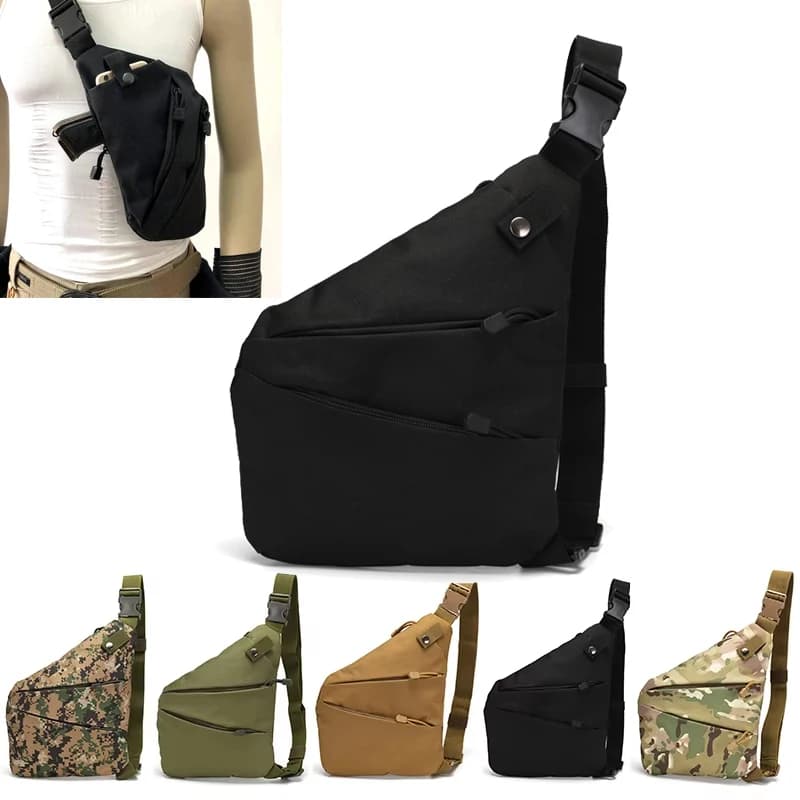 Piccole borse a tracolla antifurto per uomo Borsa da uomo morbida e sottile Cintura a tracolla Pauch Sicurezza Maschile Fondina da viaggio breve Tasca tattica