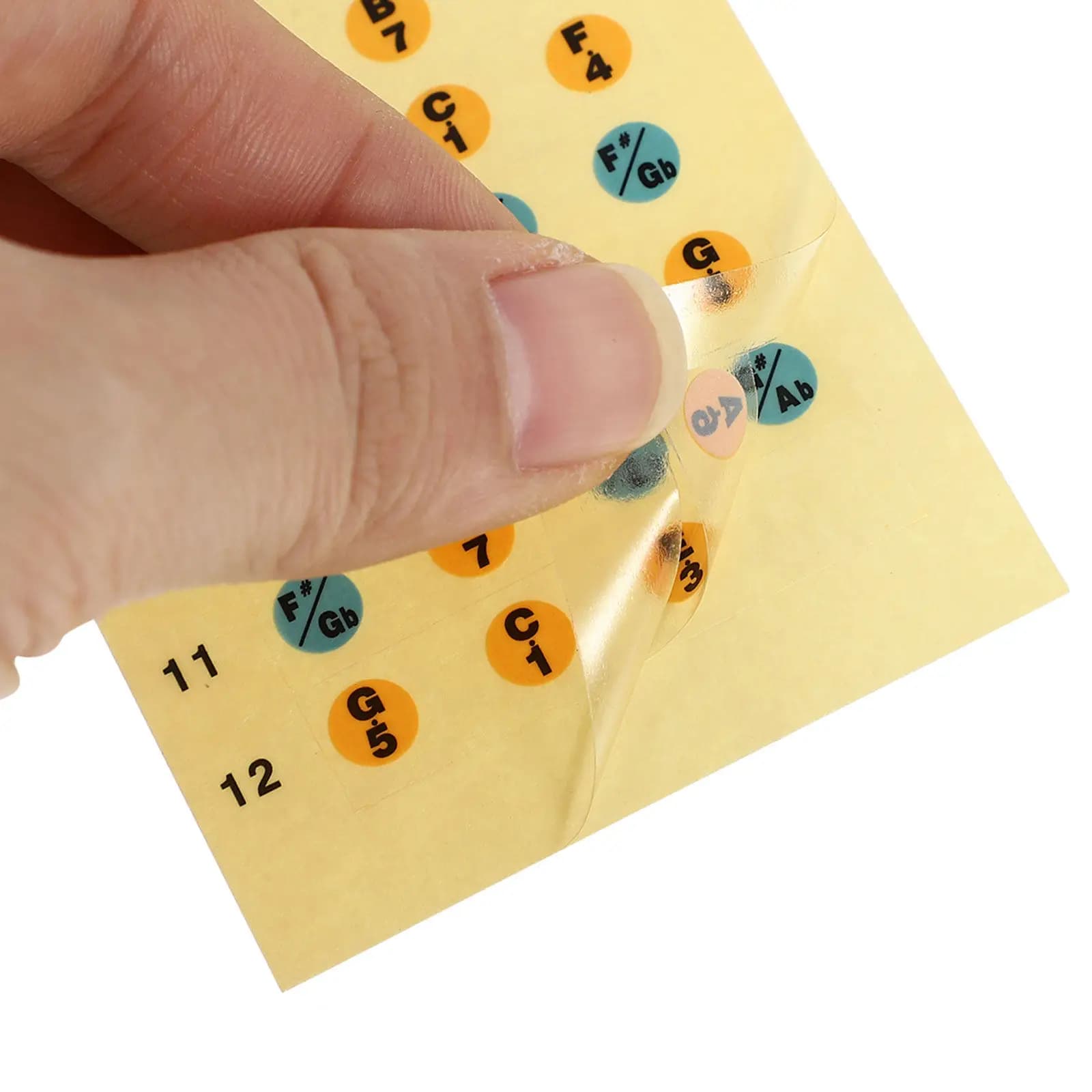 10 Pezzi Adesivi Premium in Carta per Scala Musicale per Tastiera Ukulele, Facili da Staccare, Senza Residui, Anti-Sudore, Resistenti allo Sbiadimento, per Principianti