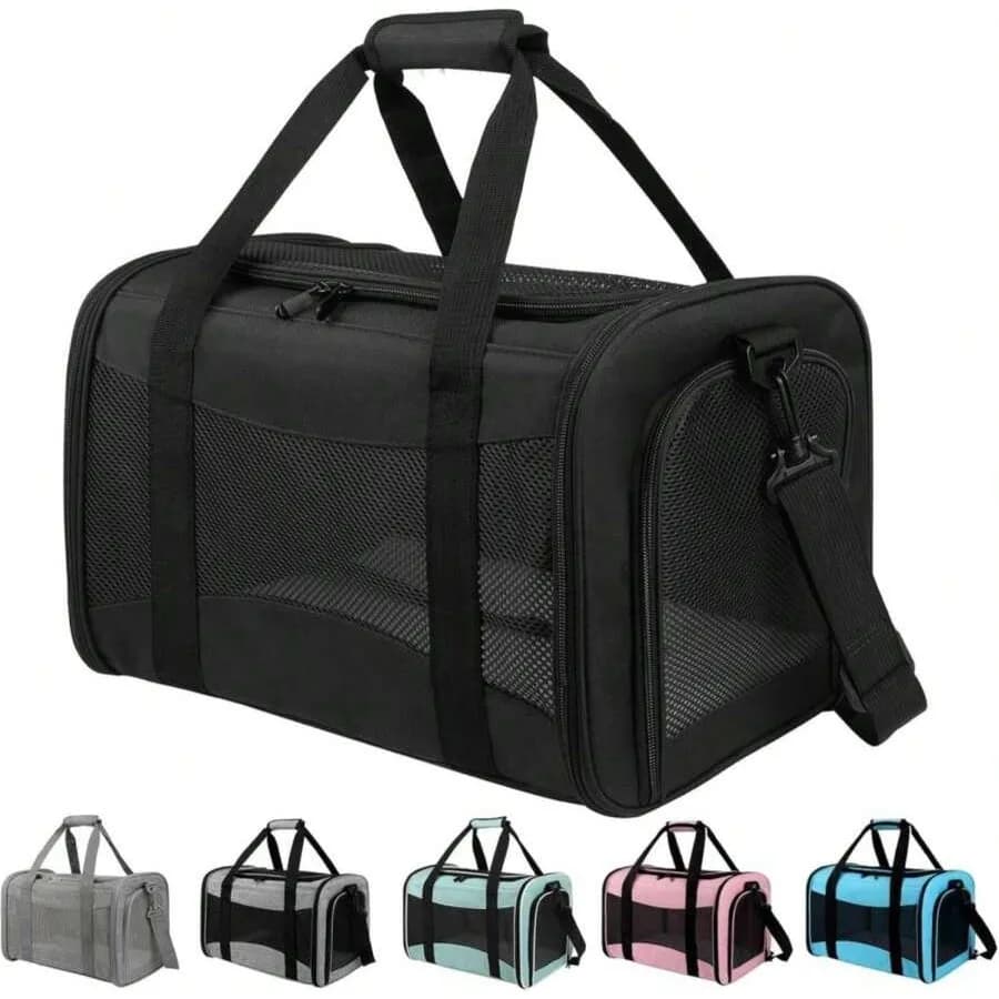 【New style】Yipincover Carriers Soft-Sided Pet Carrier For Cats Dogs Under 15 Lbs, TSA Airline Approved With 4 Ventilated Window