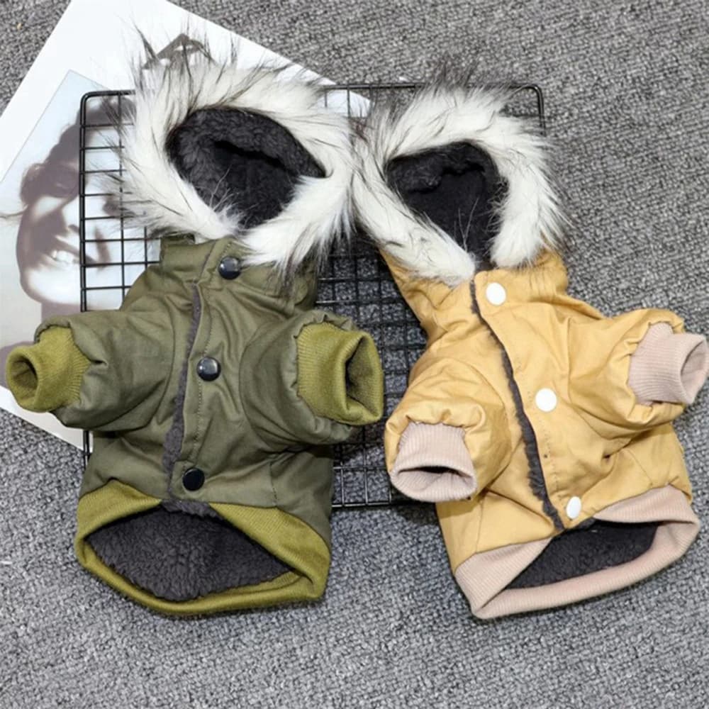 Winter Fashion Pet Dog Coat for Small Medium Dogs Thicken Warm Chihuahua Yorkies Hoodie Pets Jacket Clothing
