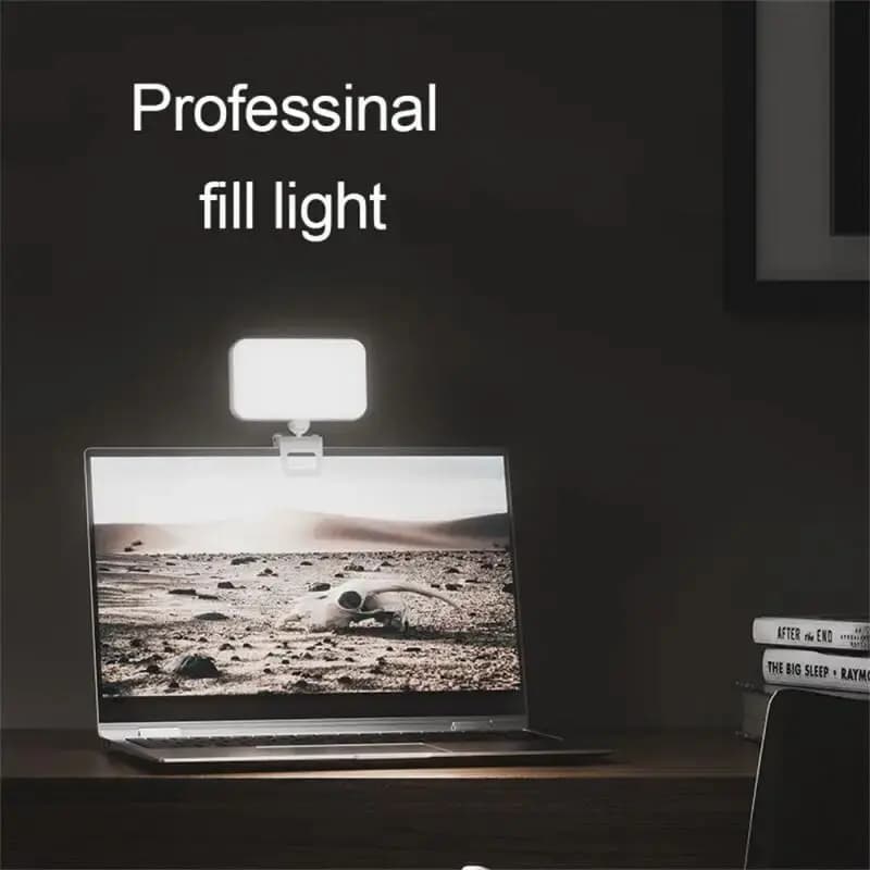 Luce LED tascabile FANGTUOSI per selfie, per iPhone, iPad, cellulare, laptop, flash a clip, luce di riempimento per video e foto, lampada per fotografia.