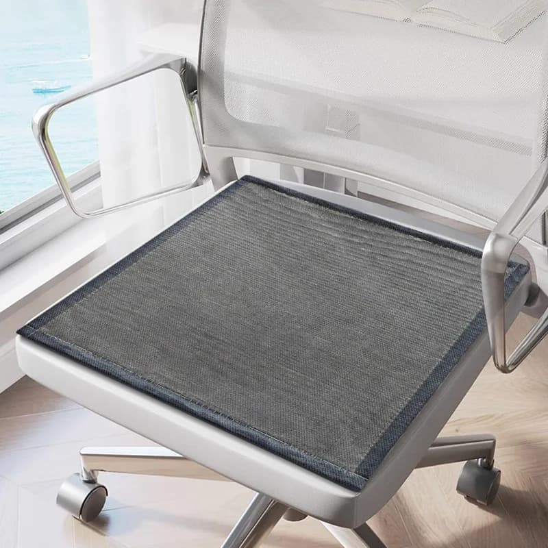 Ice Silk Cushion Breathable Office Computer Chair Pad Anti-Slip Summer Cooling Car Mat Positive Rich Brand Bedding