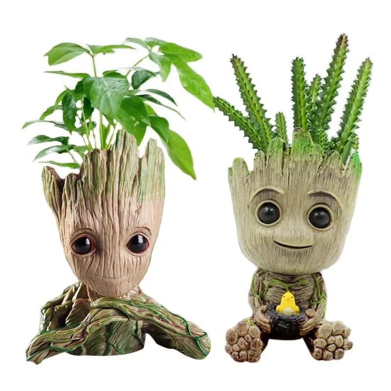 Groot Flower Decorazioni per la casa Vasi Multifunzione Groot Vaso di fiori Ornamenti Disposizione Action Character Figurine Portapenne