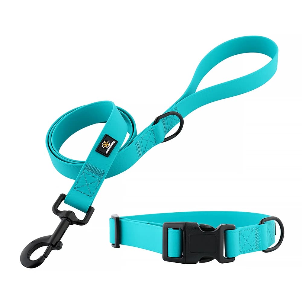 PVC Dog Collar & Leash Set, Custom Logo & Color, Wholesale