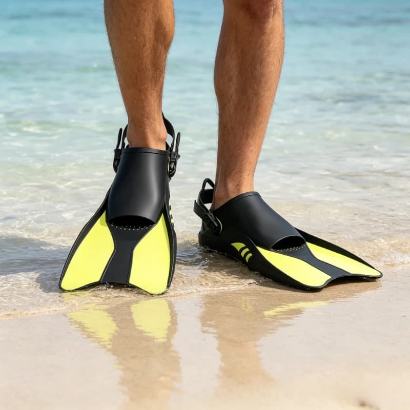 New Professional Silicone Diving Fins with Adjustable Strap Snorkeling Training Frog Shoes for Outdoor Durable Anti-Slip Durable